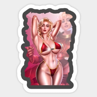 Casie Rocket pin up 2 Sticker